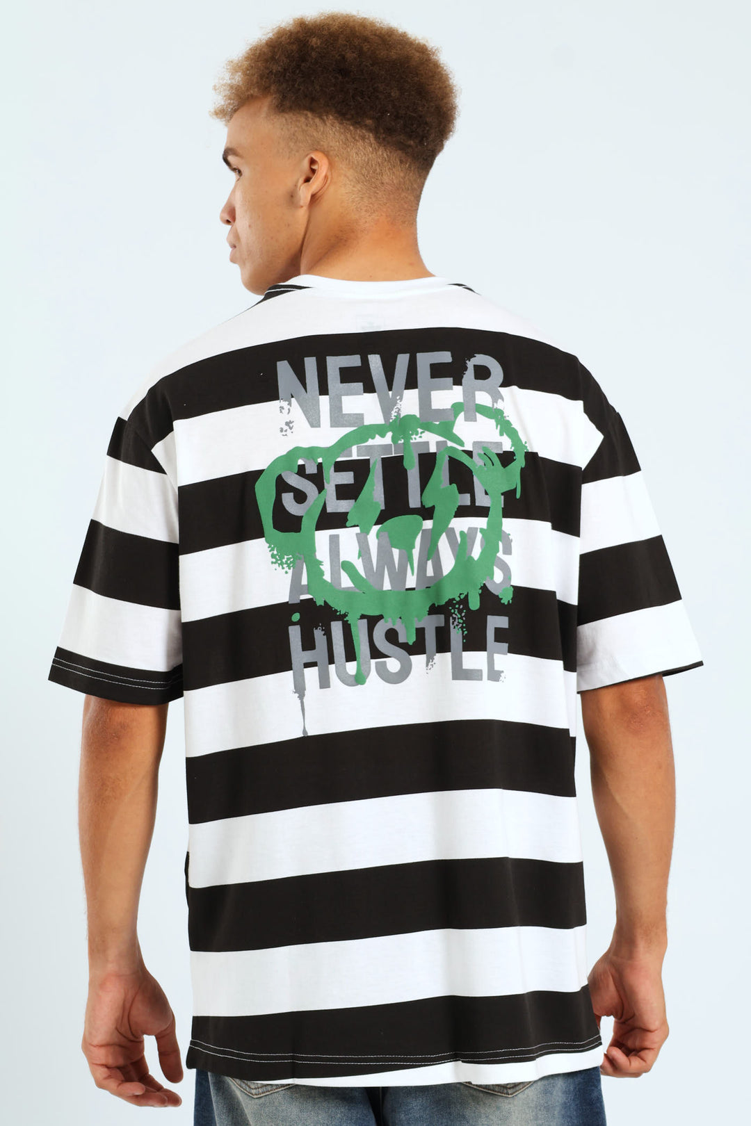 Rugby Stripe Tee - Black