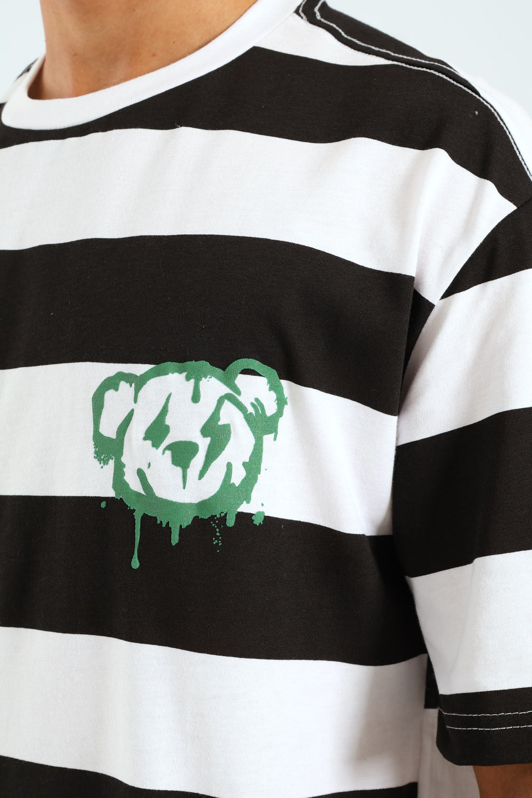 Rugby Stripe Tee - Black