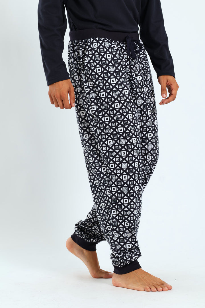 Print Jogger - Navy