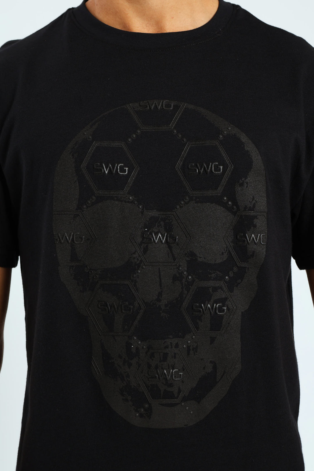 HD Skull Print Tee - Black