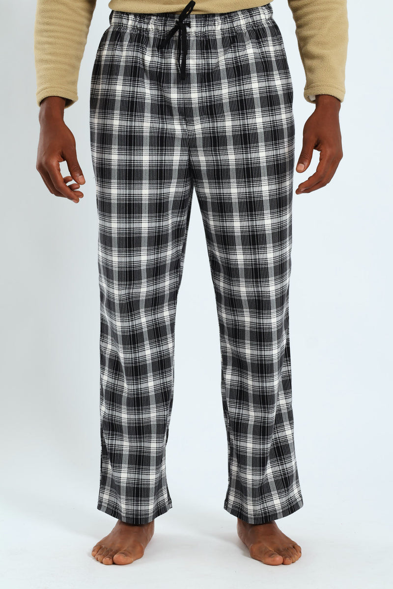Check Butterfleece Pants - Black