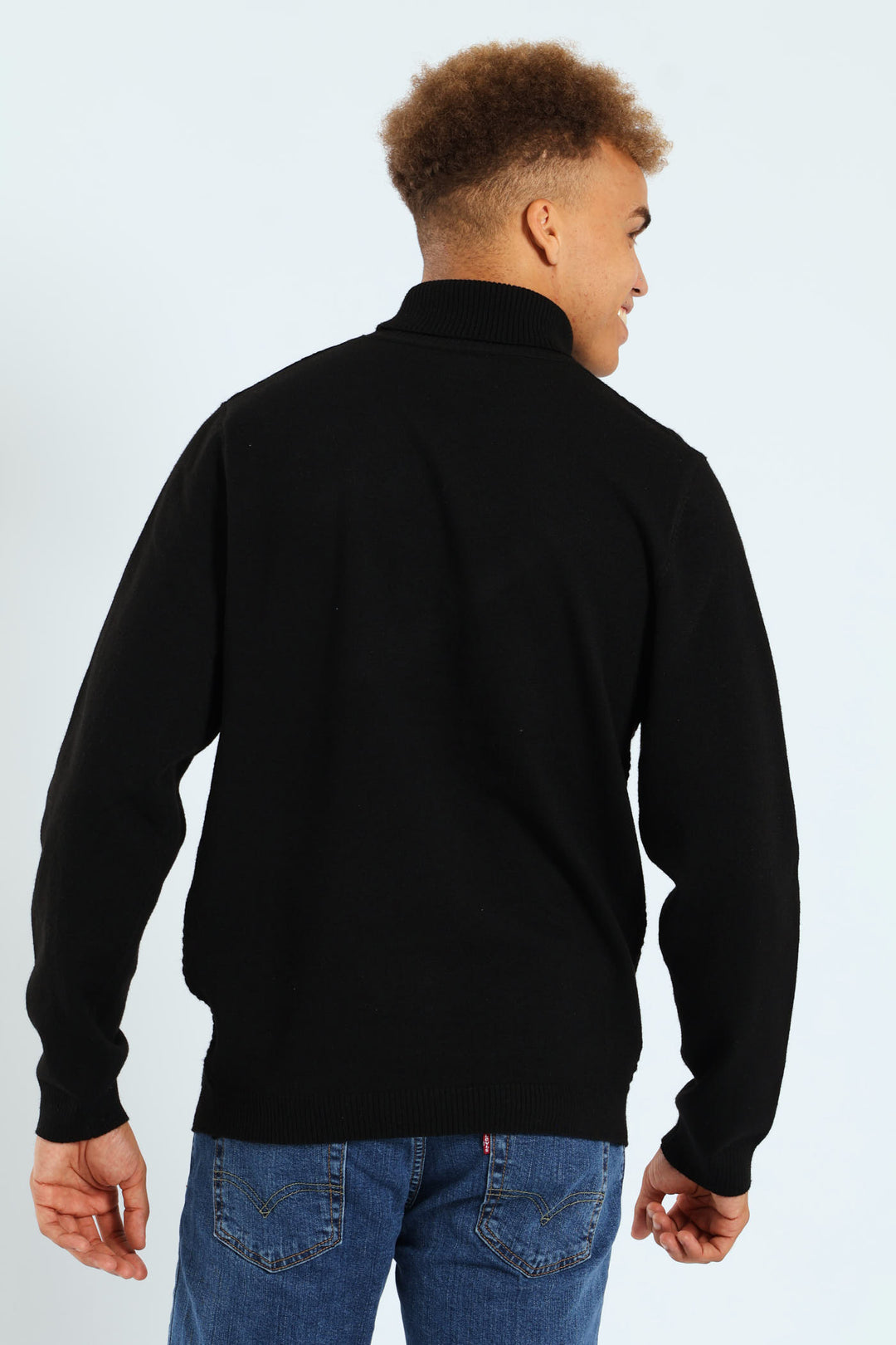 Textured Poloneck - Black