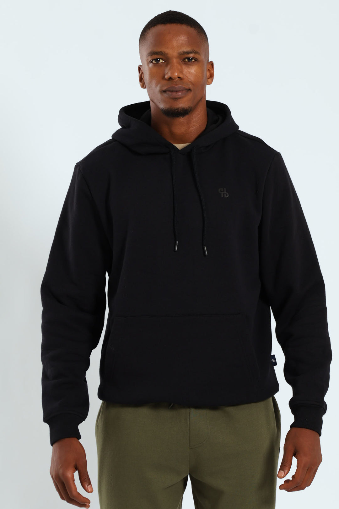 Mens Plain Fleece Hoodie Pullover Black – Edgars