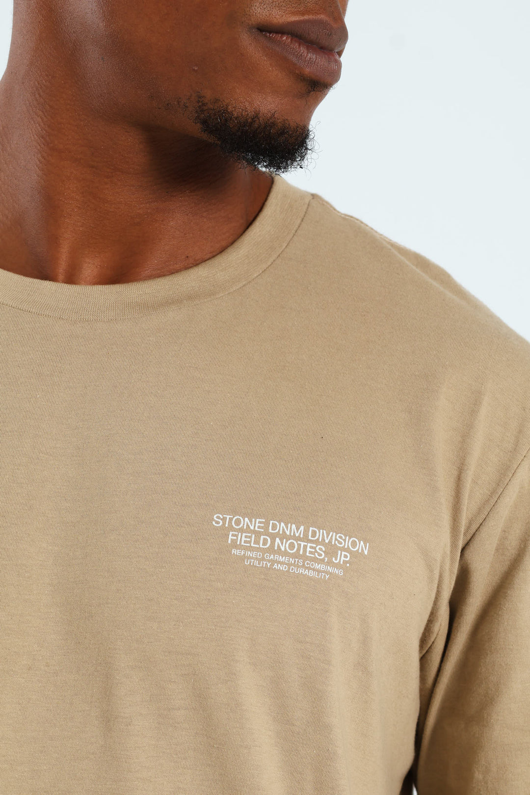 Mt Fuji Field Notes Front & Back Tee - Taupe