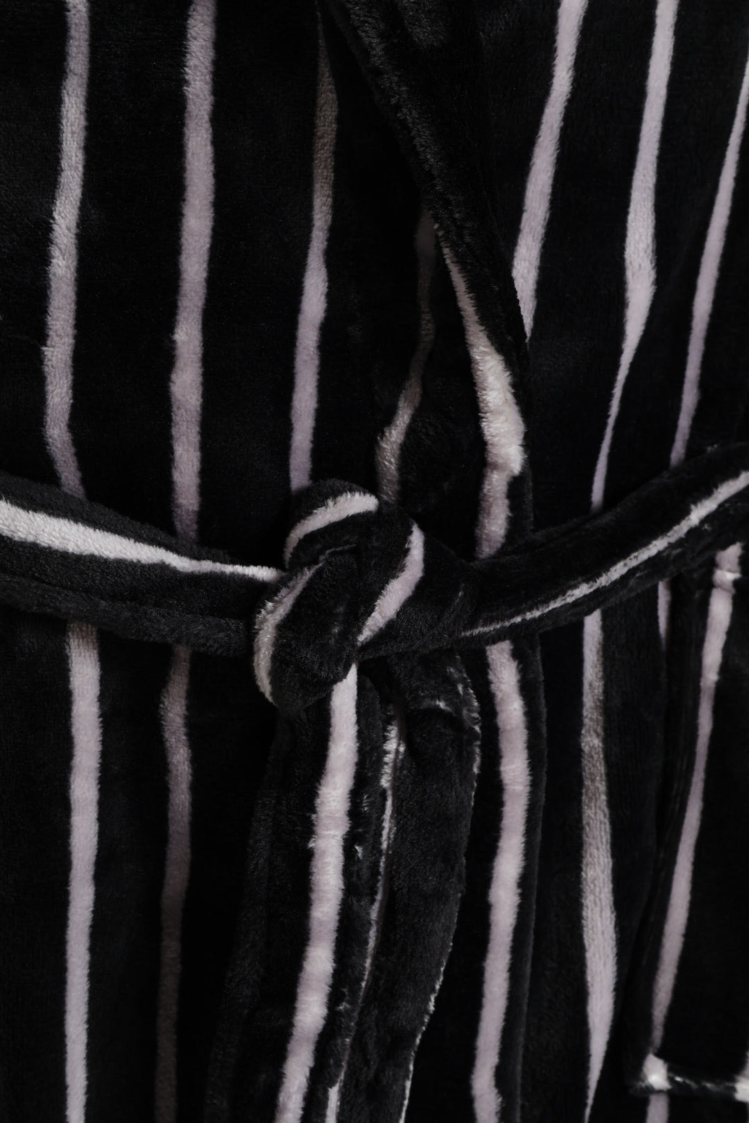 Stripe Hooded Gown - Grey