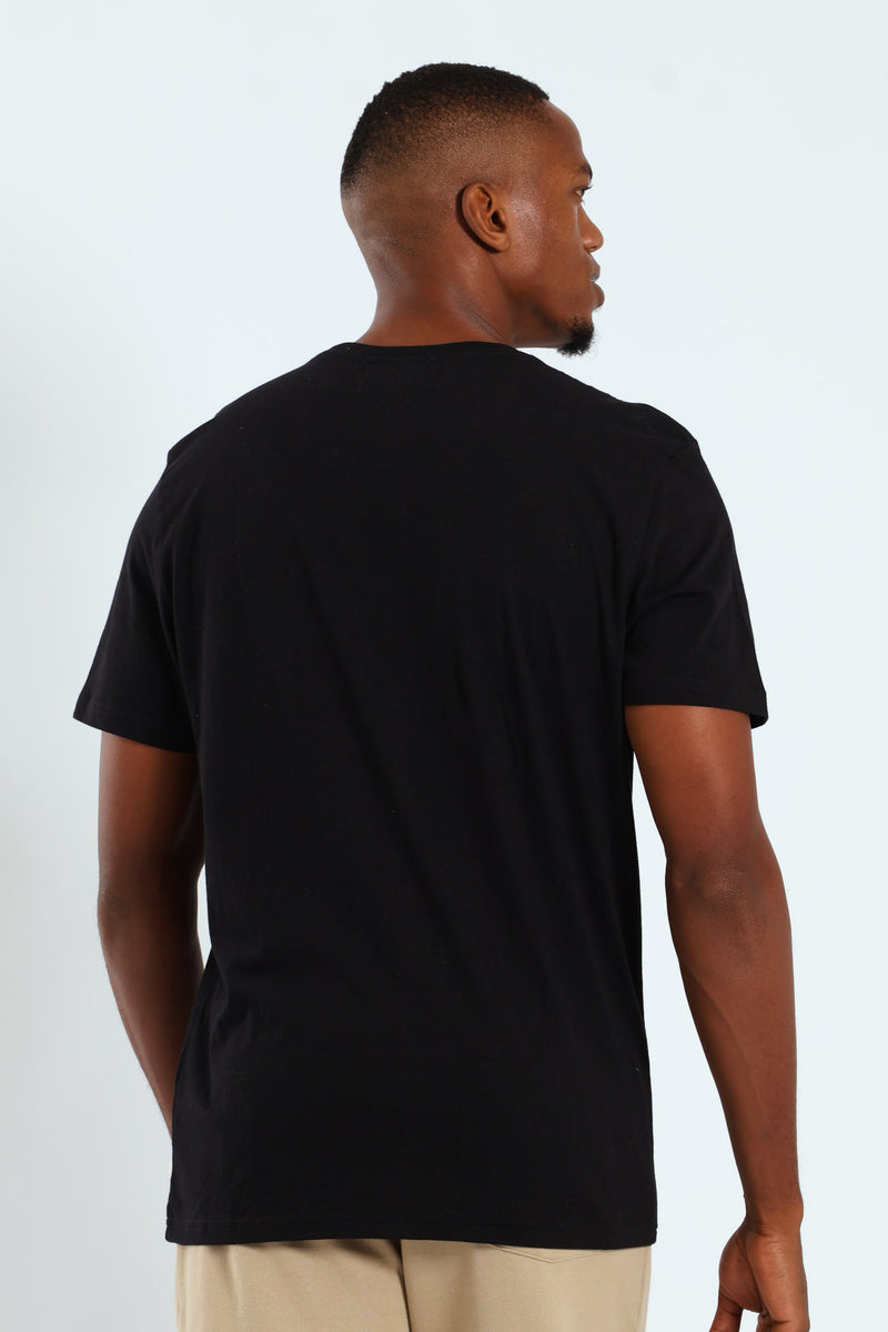 Denim Company Hexagon Puff Tee - Black