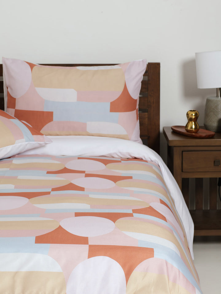 Abstract Block Printed Duvet Cover Set