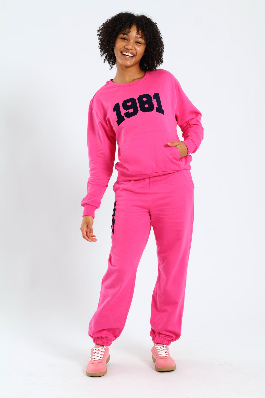 Girls Oversized Fleece Top - Cerise