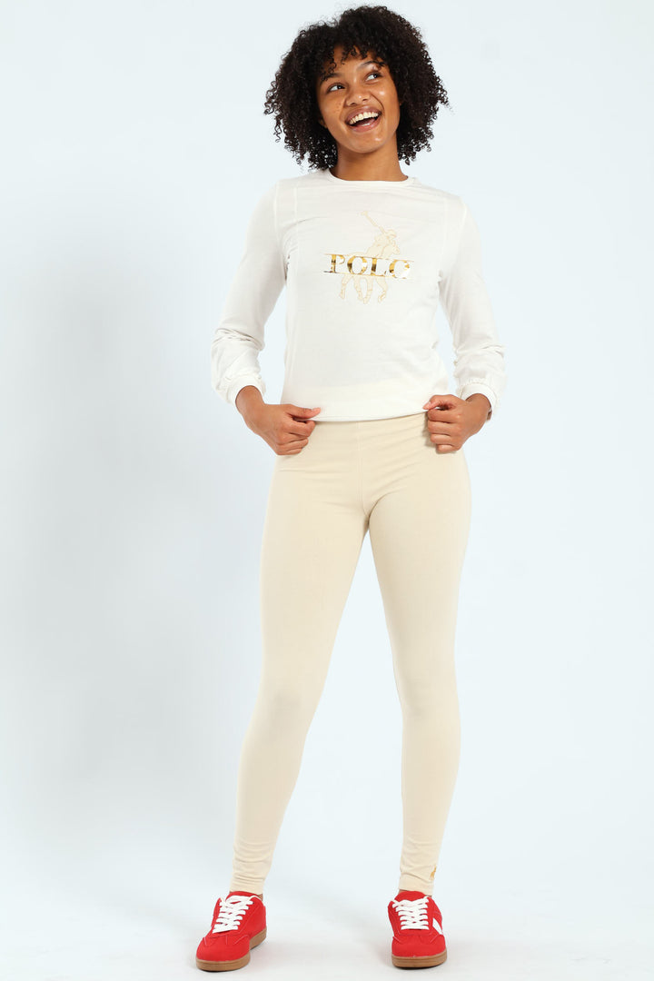 Girls Victoria Leggings - Sand