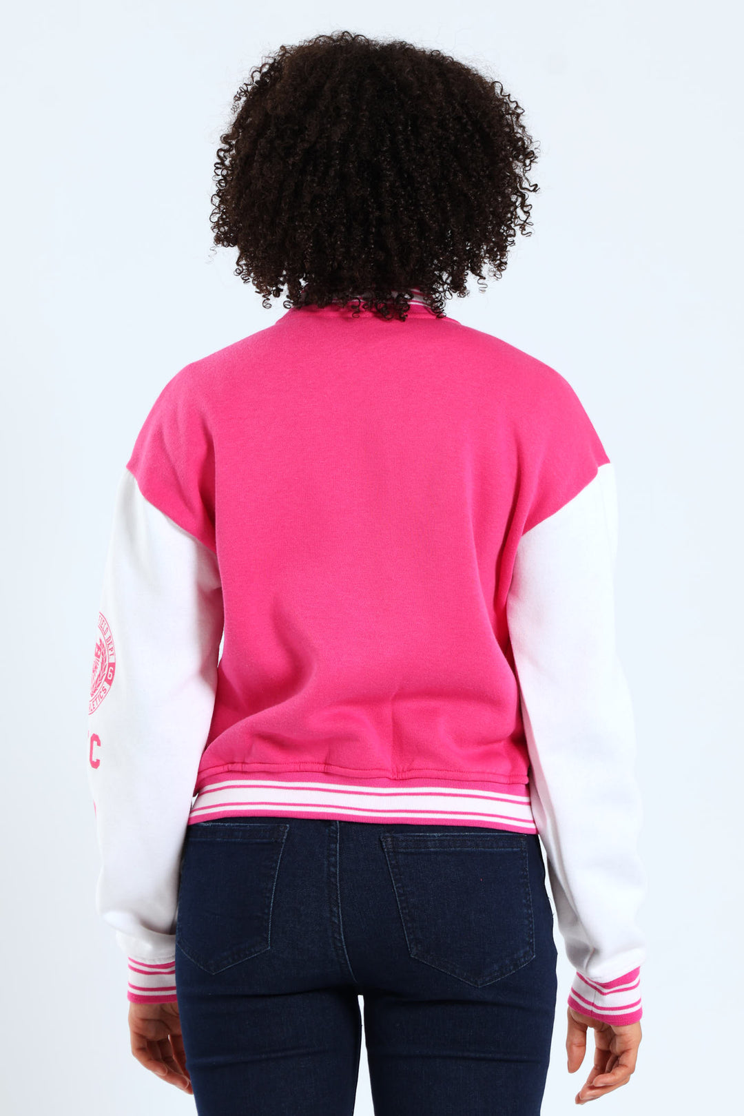 Girls Baseball Jacket - Pink