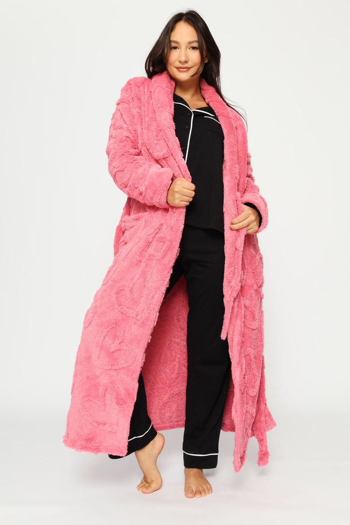 Hearts Wrap Gown - Pink