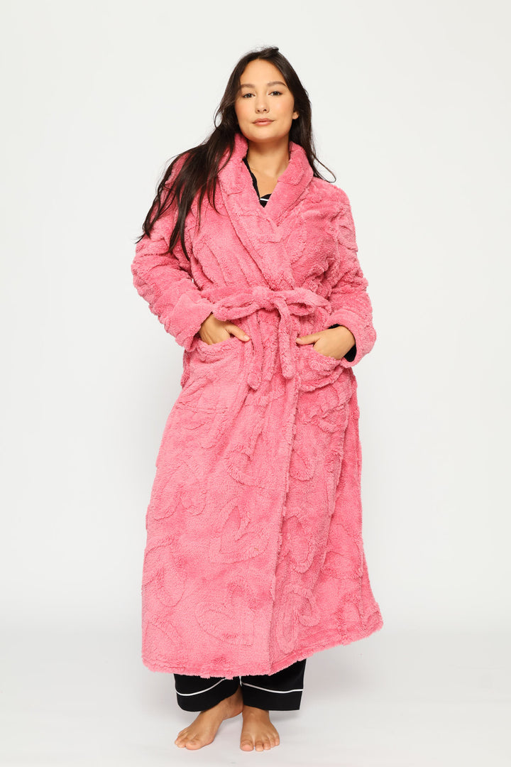Hearts Wrap Gown - Pink