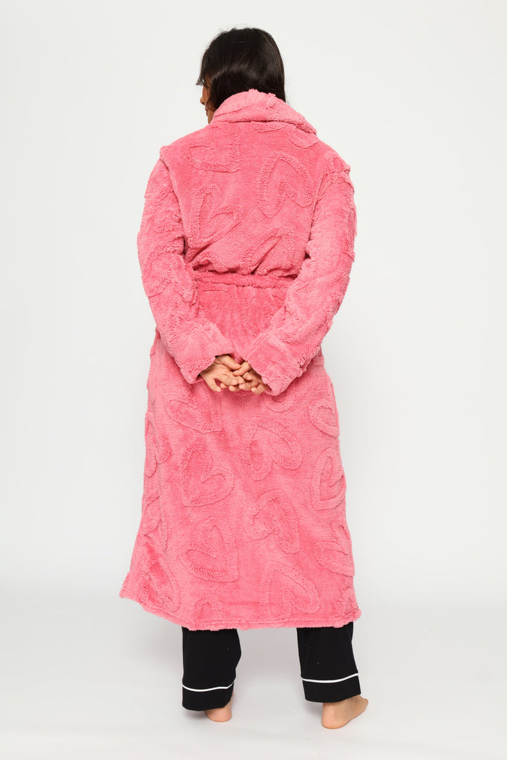 Hearts Wrap Gown - Pink