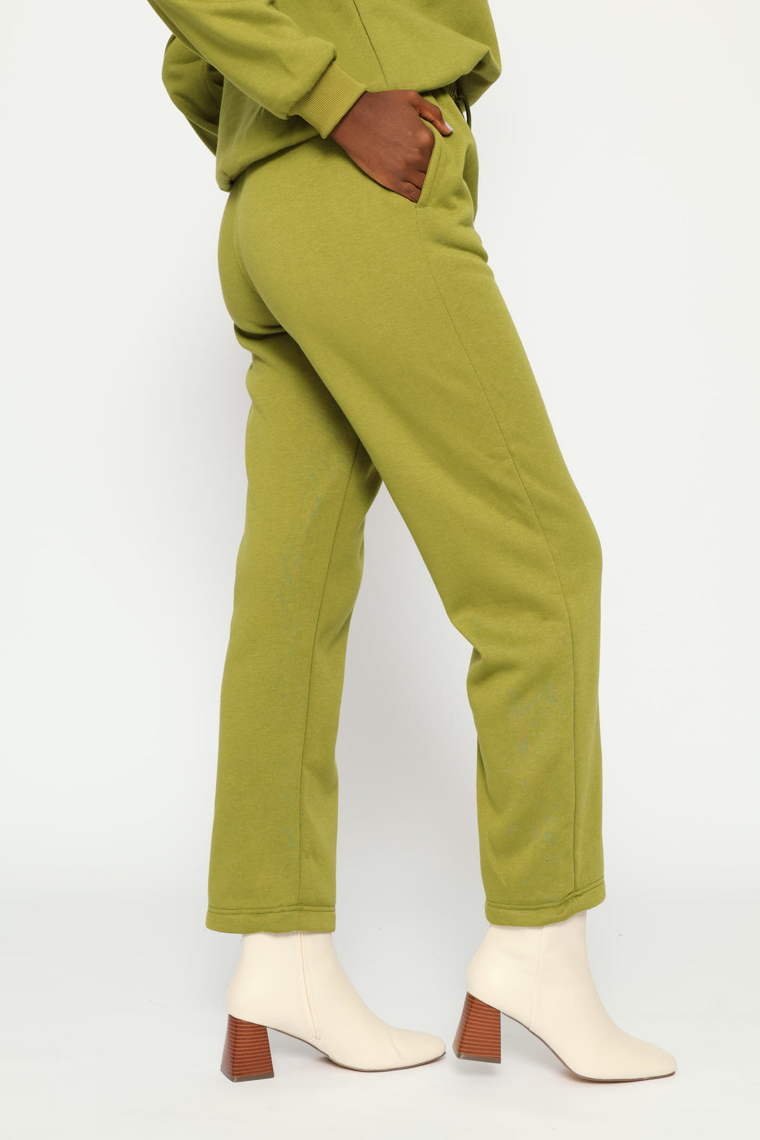 Classic Fleece Wide Leg Pant - Chartreuse