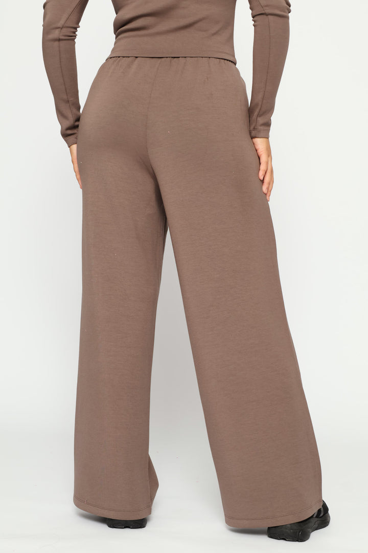 Soft Touch Wide Leg Pant - Mocha