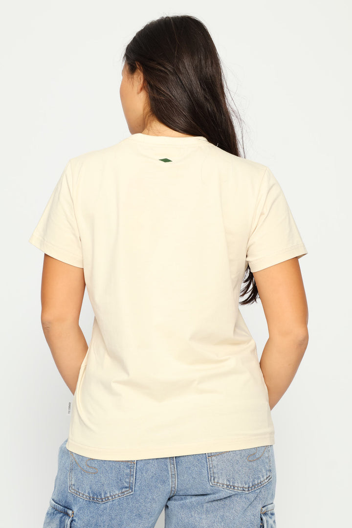 Embroidered Tee - Cream
