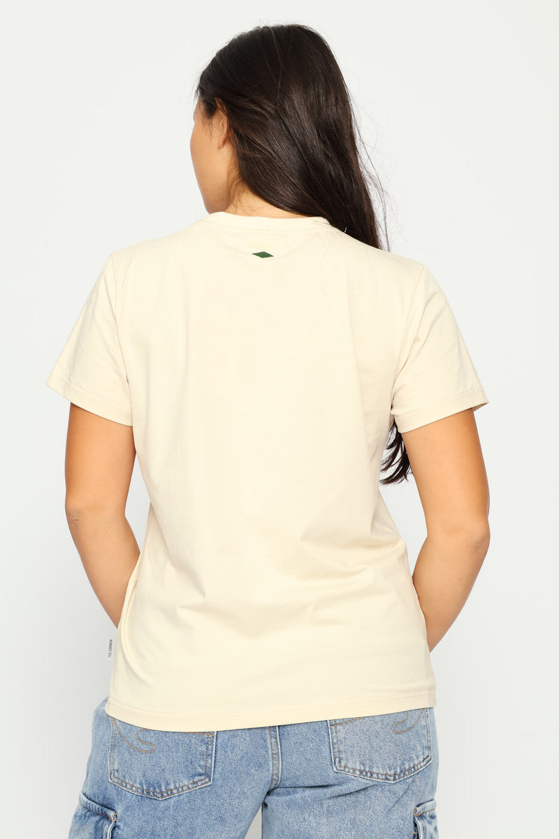 Embroidered Tee - Cream