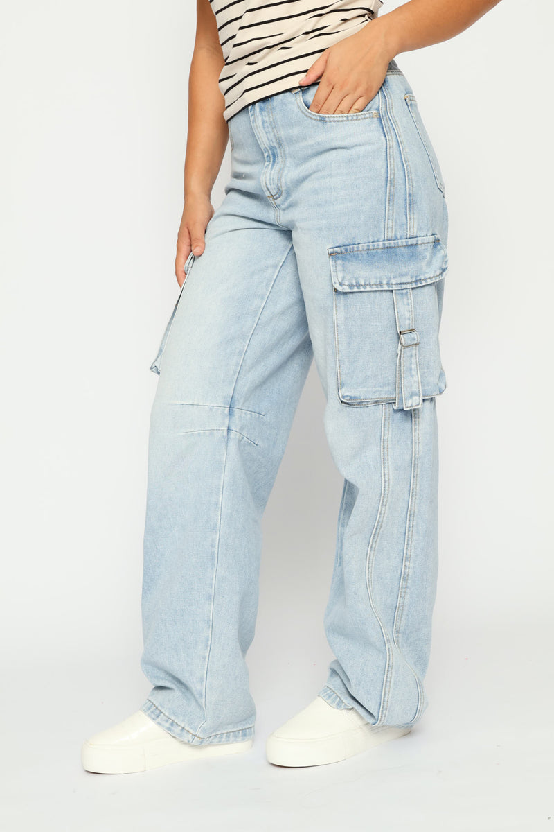 Buckle Cargo Jean - Salty Light Wash