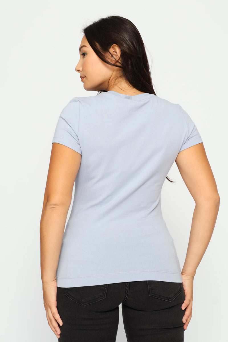 Cn Short Sleeve Logo Tee - Blue
