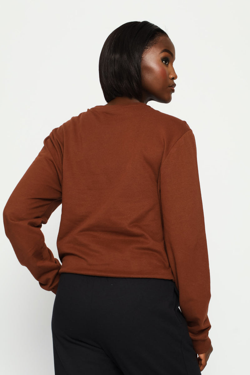 Cornelli Heart Pullover - Chocolate