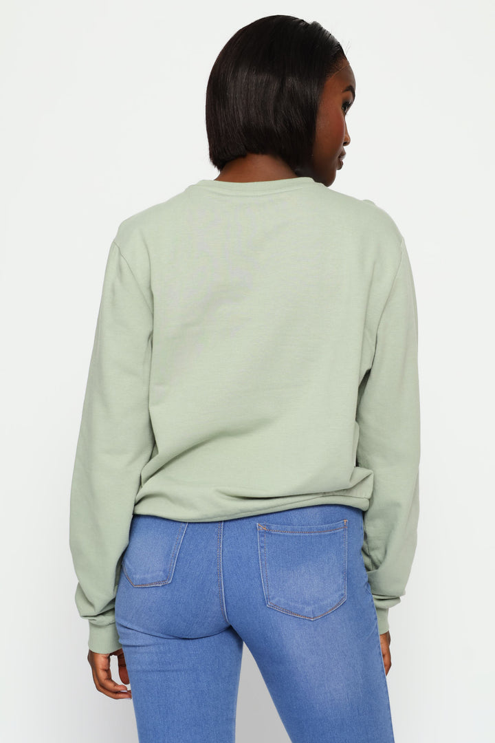 L'Atelier Loop Embroidery Pullover - Sage