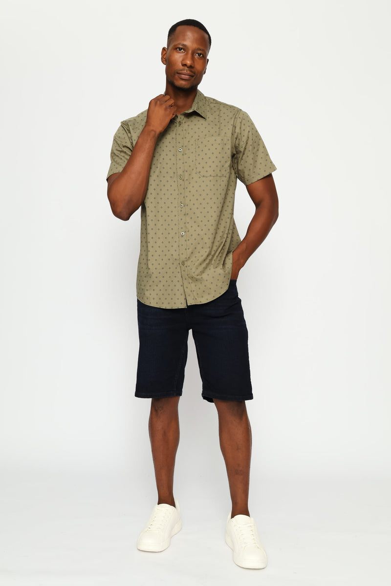 Whisker Denim Short - Blue/Black