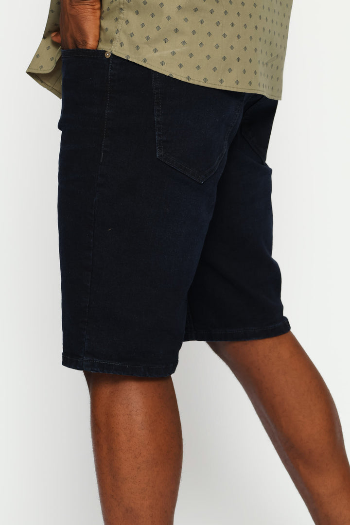 Whisker Denim Short - Blue/Black