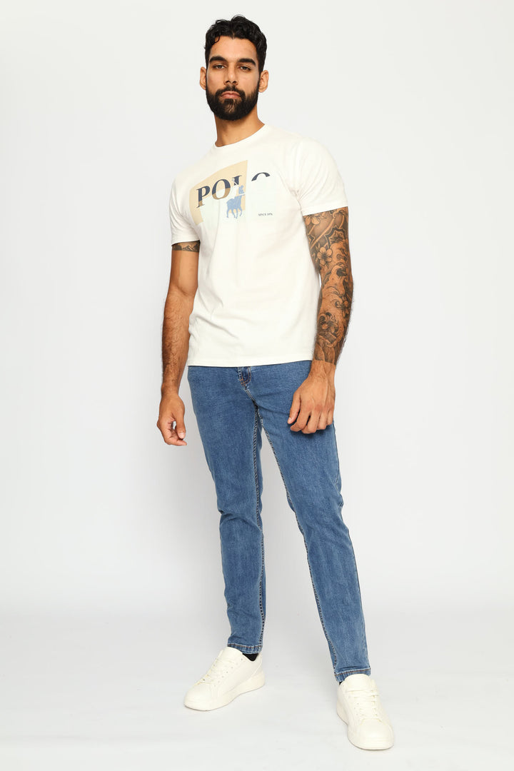 Peter Slim Leg Denim - Stonewash