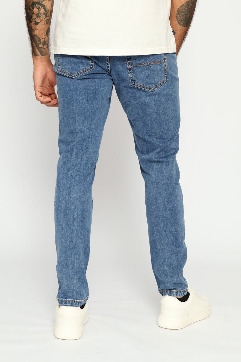 Peter Slim Leg Denim - Stonewash