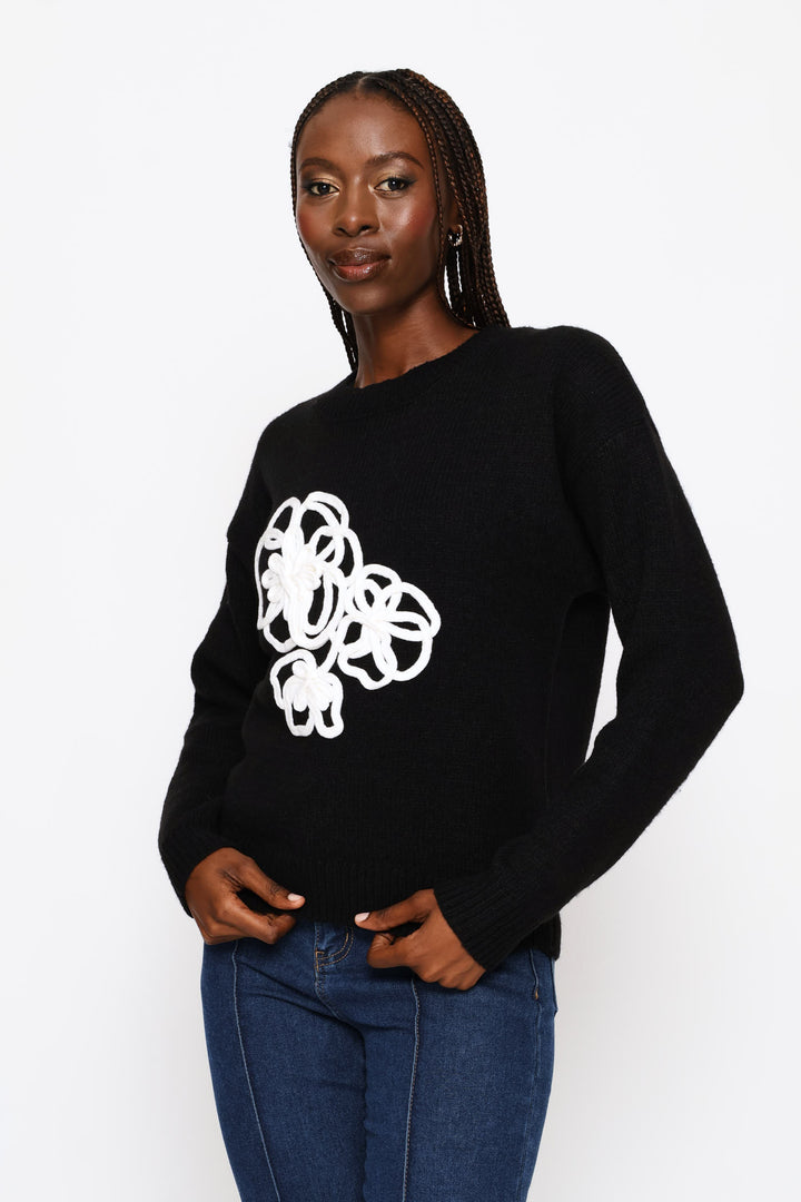 Cornelli Pullover - Black