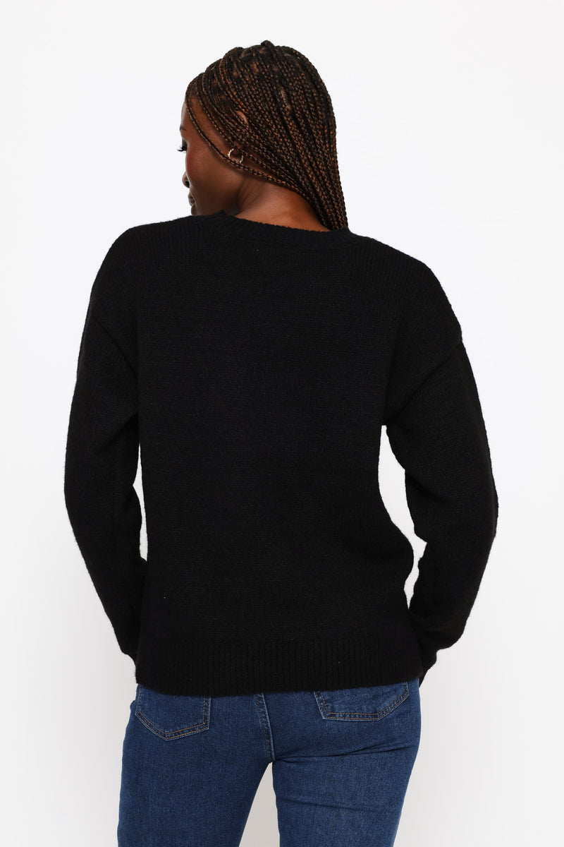 Cornelli Pullover - Black
