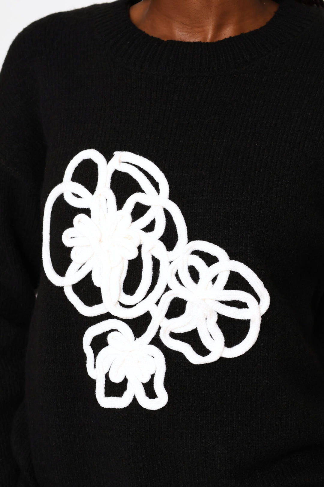 Cornelli Pullover - Black