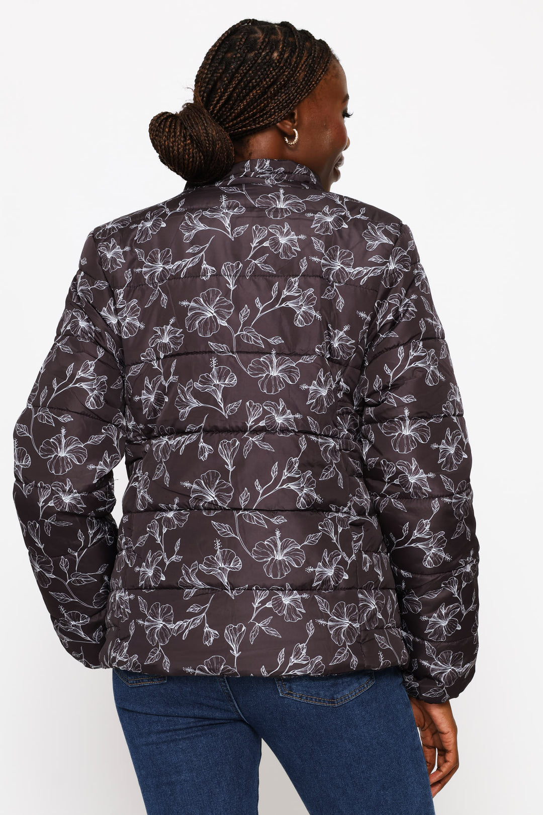 Classic Puffer Jacket - Black/White