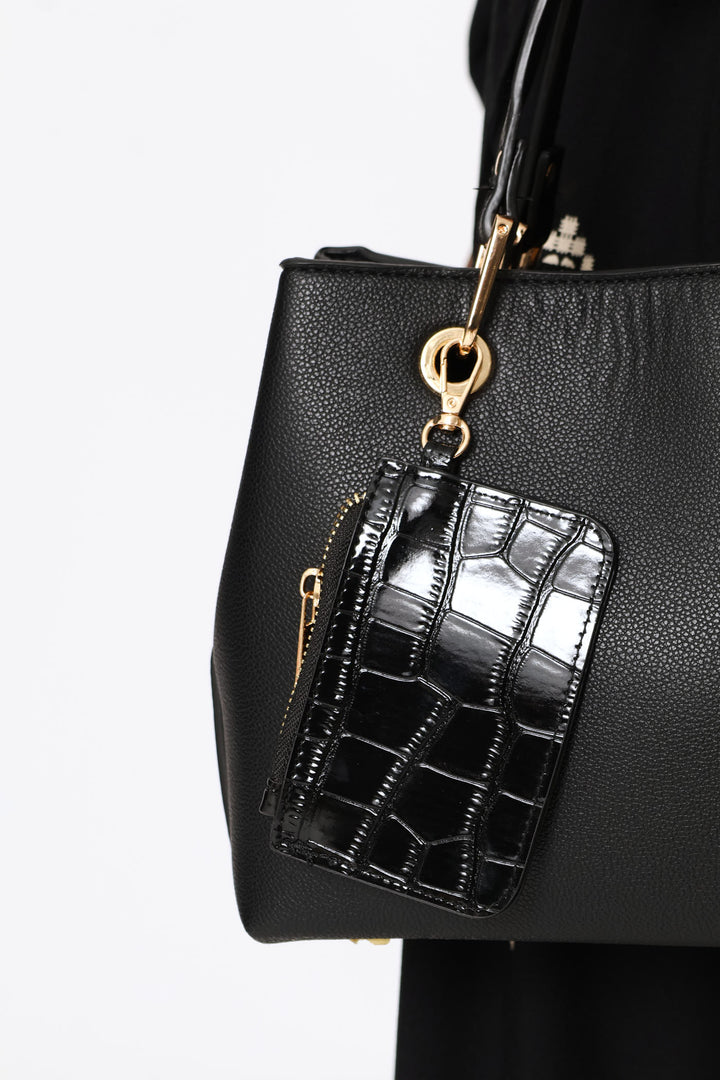 Tote With Detachable Purse - Black