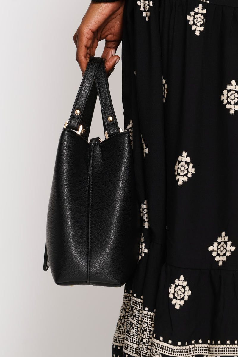Tote With Detachable Purse - Black