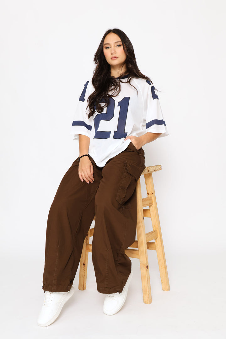 Baggy Cargo Parachute Pant - Brown