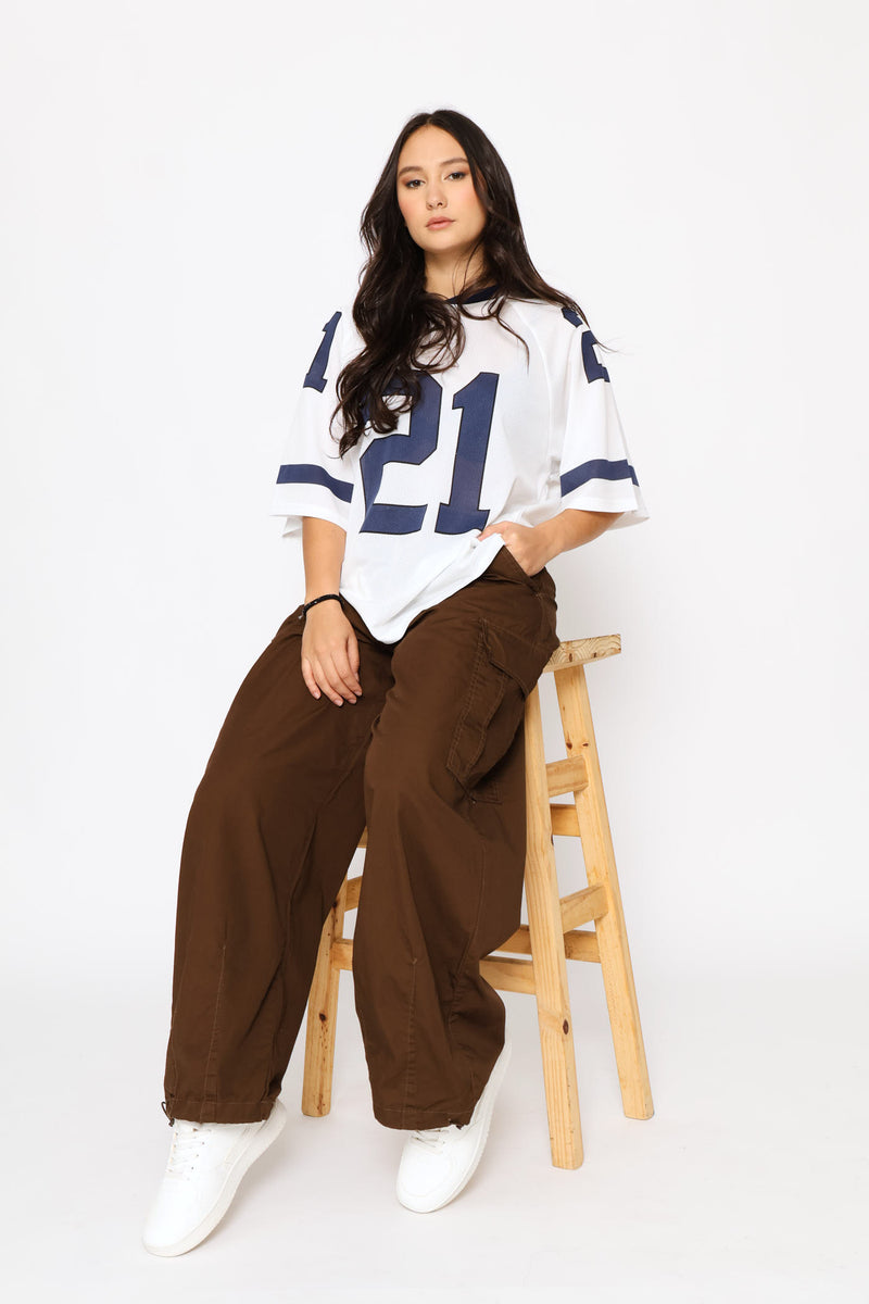 Baggy Cargo Parachute Pant - Brown