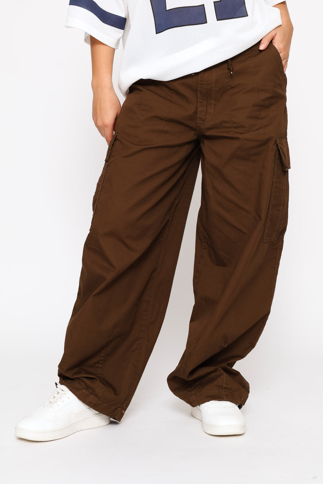 Baggy Cargo Parachute Pant - Brown