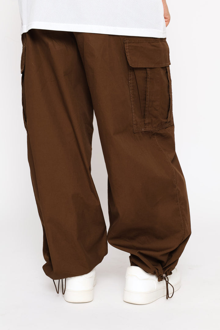 Baggy Cargo Parachute Pant - Brown