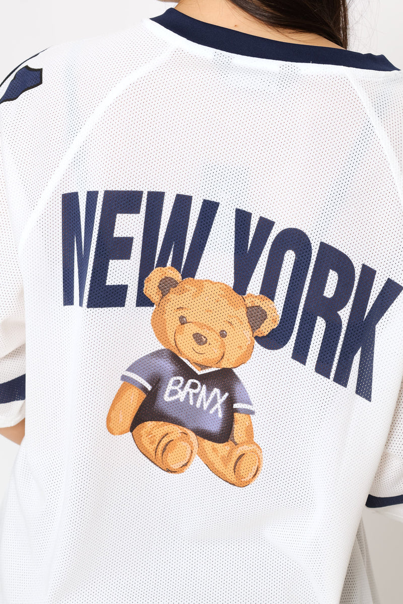 Short Sleeve Teddy Sports Tee - Off White
