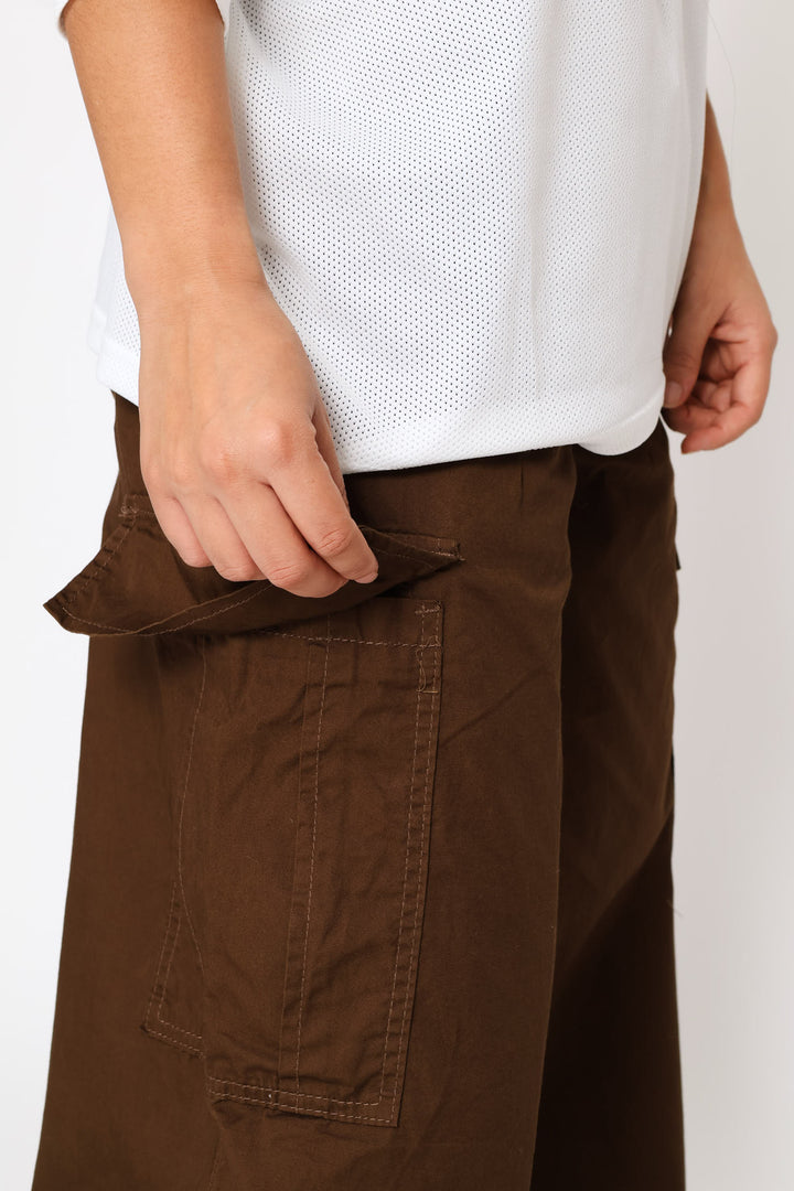 Baggy Cargo Parachute Pant - Brown