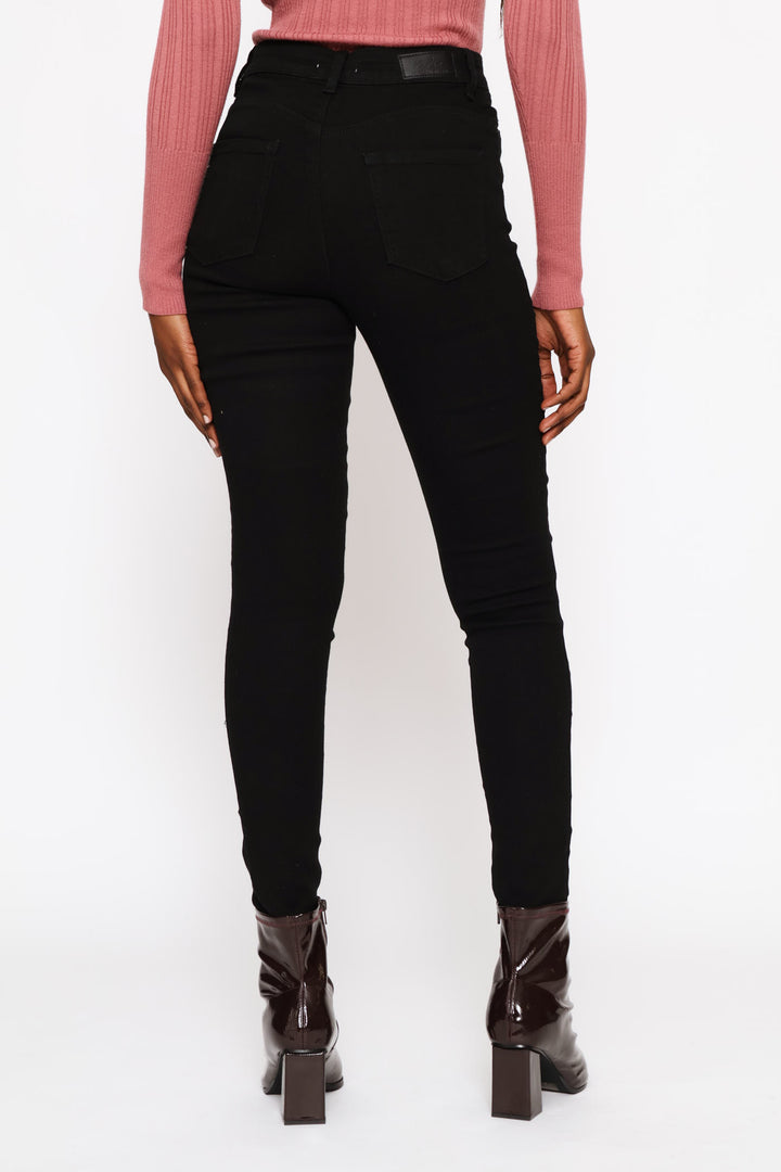 Push Up Hiwaist Skinny Jean - Black