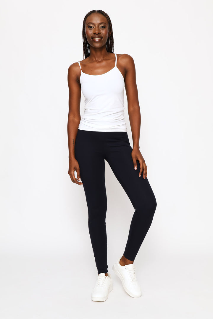 Wide Wasitband Ponte Legging - Navy