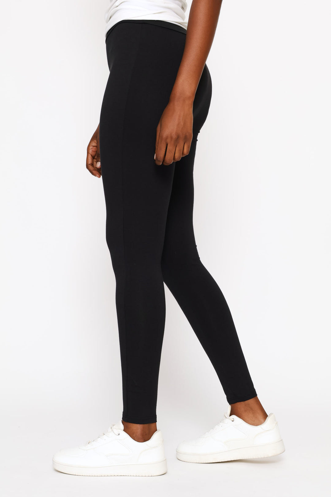 Wide Waistband Modal Legging - Black