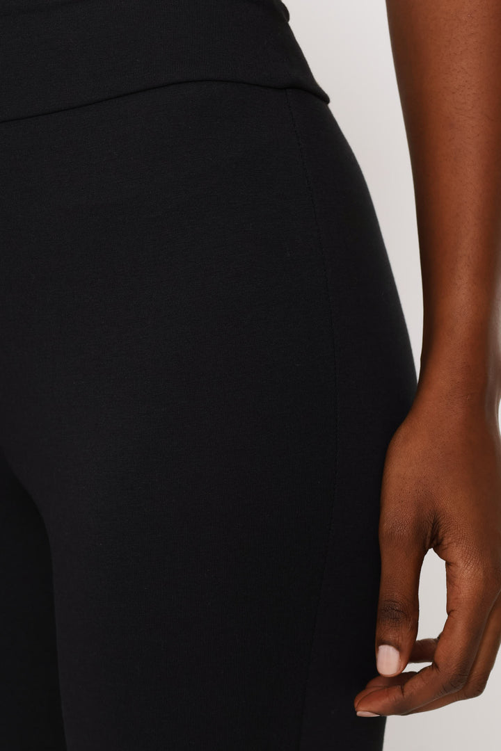 Wide Waistband Modal Legging - Black