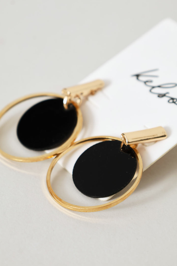 Matte Disc Statement Earrings - Gold