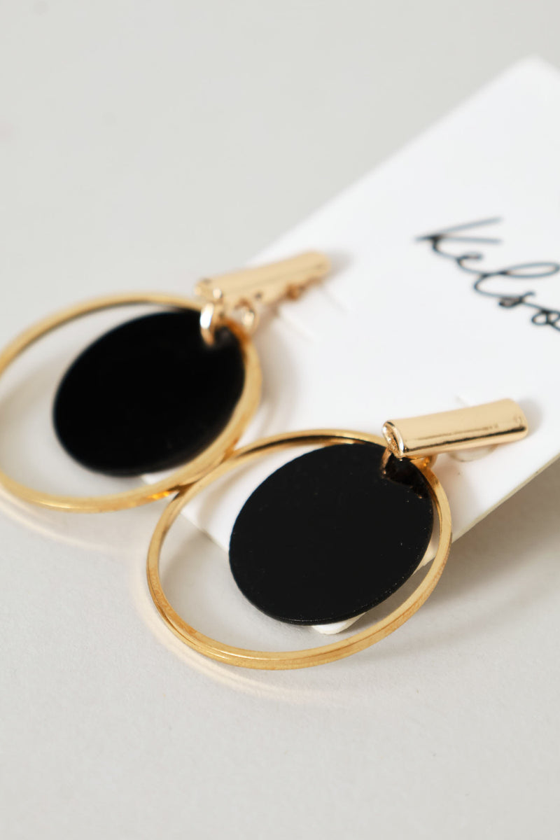 Matte Disc Statement Earrings - Gold
