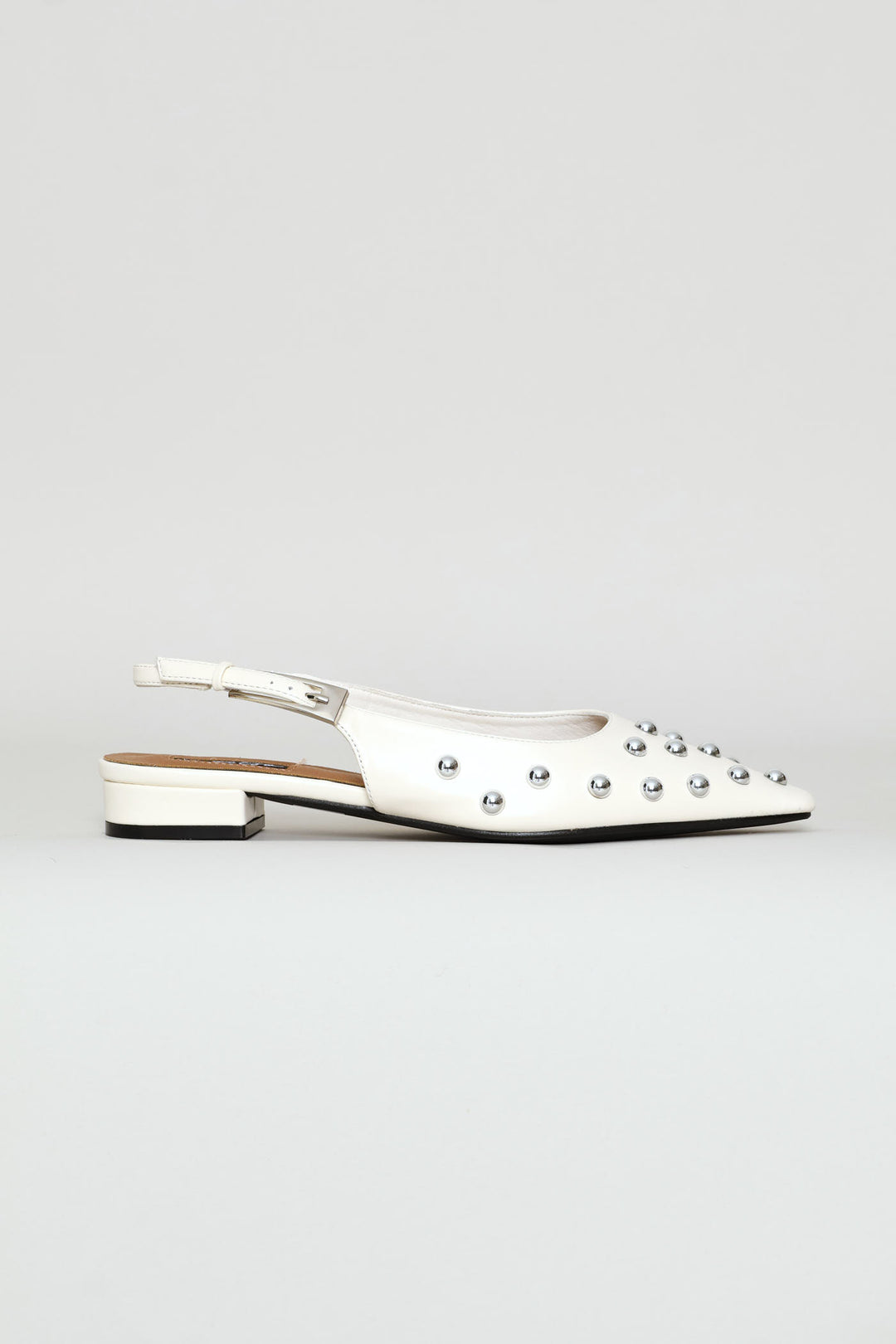 Studded Slingback - Off White