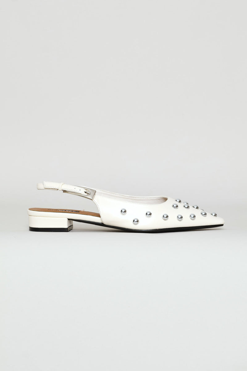Studded Slingback - Off White