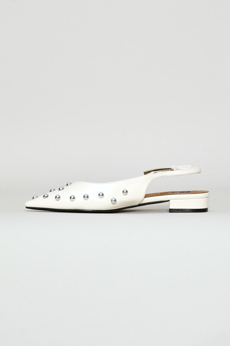 Studded Slingback - Off White
